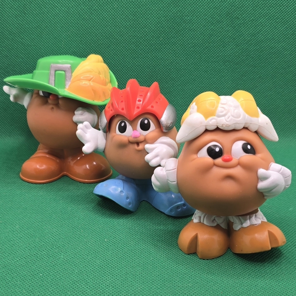 Lot of 3 Vintage 1987 McDonalds Spud Kids Happy Meal Toys Mr. Potato Head Hasbro